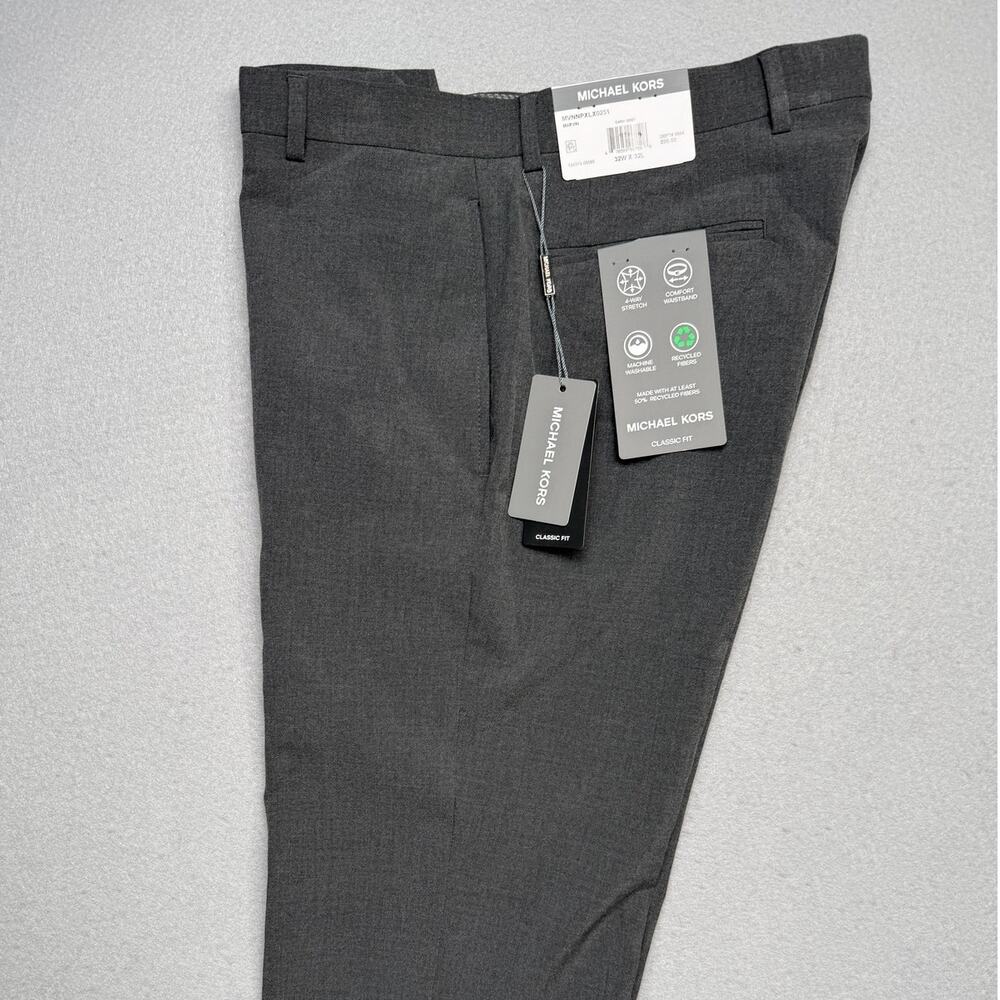 Michael Kors Men's Classic Fit Fall Pattern Pants  Dark Gray 32x32 $95
